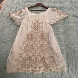 Cream flowy boho dress - BCBG Maxaxria Runway - S